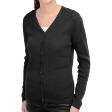 60%OFF レディースカジュアルセーター （女性用）IB拡散リブカーディガンセーター IB Diffusion Ribbed Cardigan Sweater (For Women)画像